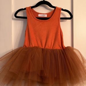 Tutu Dress - Rusty Orange / BROWN Skirt 2T/4T